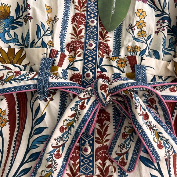 Farm Rio Romantic Lightness Multicolor Floral Romper Size Small NWT - Picture 7 of 14